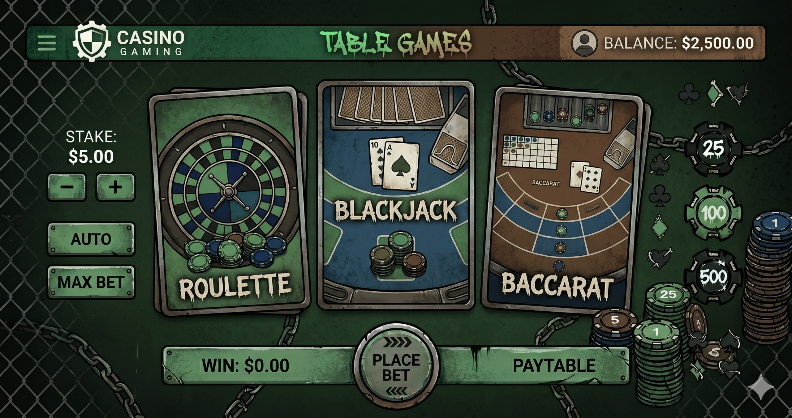 Play online Casino Table Games